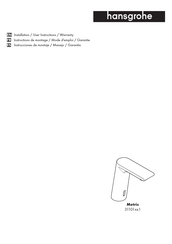Hansgrohe Metris 31101 Serie Instrucciones De Montaje / Manejo / Garantía