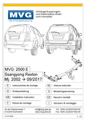 MVG 2500 E Instrucciones De Montaje