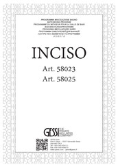 Gessi INCISO 58023 Manual Del Usuario