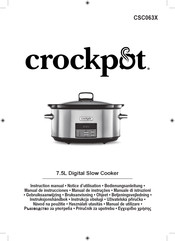 crockpot CSC063X Manual De Instrucciones