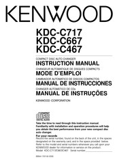 Kenwood KDC-C717 Manual De Instrucciones