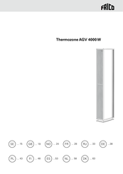 Frico Thermozone AGV4015W Instrucciones De Instalación Y Funcionamiento
