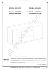 Walker Edison BU58FR2DD Instrucciones De Ensamblaje