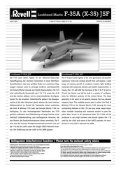 REVELL F-35A JSF Manual De Instrucciones