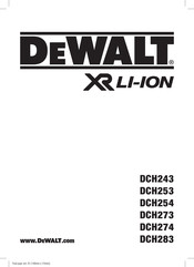 DeWalt DCH283 Traducción De Las Instrucciones Originales