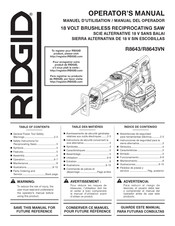 RIDGID R8643VN Manual Del Operador