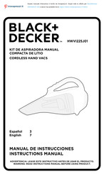 Black and Decker HWVI225J01-B3 Manual De Instrucciones