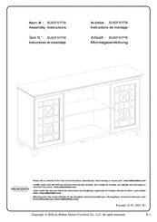 Walker Edison BU60FAYFW Instrucciones De Ensamblaje