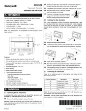 Honeywell RTH2520 Instalación Y Guía Para El Usuario
