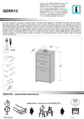 Forte QDRK13 Instrucción De Montaje