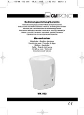 Clatronic WK 502 Instrucciones De Servicio