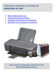 HP Business Inkjet 1000 Manual De Instrucciones