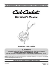 Cub Cadet FT24 Manual De Operación