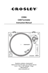 Crosley C200 Manual De Instrucciones