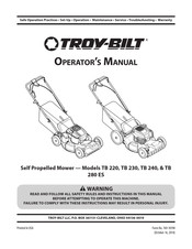 Troy-Bilt TB 240 Manual Del Operador