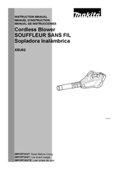 Makita XBU02Z Manual De Instrucciones