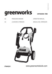 GreenWorks GPW2000-1RB Manual Del Operador