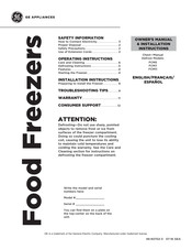 GE FCM7CKCD Manual Del Propietario E Instrucciones De Instalación