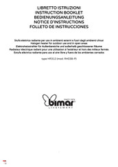 Bimar HR312 Folleto De Instrucciones