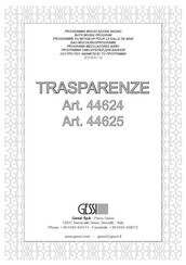 Gessi TRASPARENZE 44624 Instrucciones De Montaje