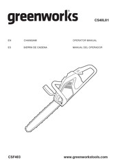 GreenWorks CS40L01 Manual Del Operador