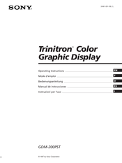 Sony Trinitron GDM-200PST Manual De Instrucciones