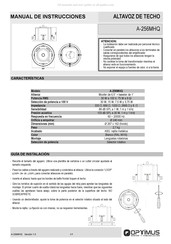 Optimus A-256MHQ Manual De Instrucciones