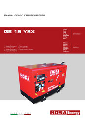 Mosa GE 15 YSX Manual De Uso Y Mantenimiento