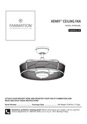 Fanimation HENRY FP8519BL Manual Del Usuario