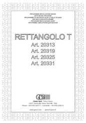 Gessi RETTANGOLO T 20313 Manual Del Usuario