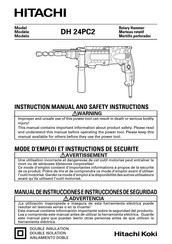 Hitachi DH 24PC2 Manual De Instrucciones E Instrucciones De Seguridad