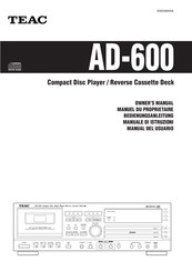 Teac AD-600 Manual Del Usuario