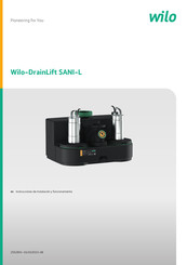 Wilo DrainLift SANI-L21T Serie Instrucciones De Instalación Y Funcionamiento