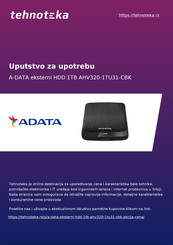 Adata AHV320-1TU31-CBK Guía De Instalación Rápida