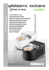 Nemox gelatissimo exclusive i-green Instrucciones De Uso