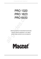 Magnat PRO 1320 Manual Del Propietário