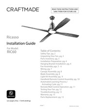 Craftmade Ricasso RIC60SB4 Guia De Instalacion