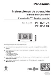 Panasonic PT-RS11K Instrucciones De Operación