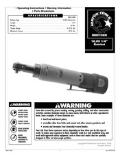 Matco Tools MUC108R Instrucciones De Operación