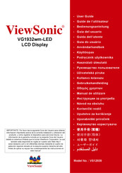 ViewSonic VG1932wm-LED Guia Del Usuario