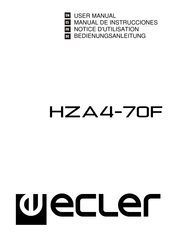 Ecler HZA4-70F Manual De Instrucciones