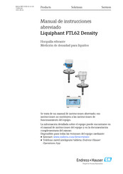 Endress+Hauser Liquiphant FTL62 Density Manual De Instrucciones