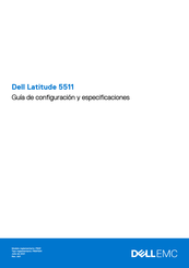 Dell Latitude 5511 Guía De Configuración Y Especificaciones