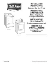 Maytag Commercial Laundry MDG17CS Instrucciones De Instalación