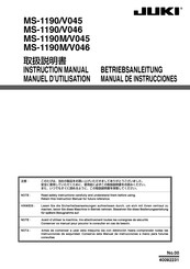 JUKI MS-1190M/V046 Manual De Instrucciones