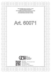 Gessi 60071 Instrucciones De Instalación