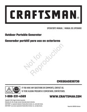 Craftsman CMXGGAS030730 Manual Del Operador