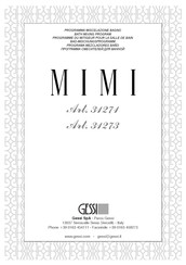 Gessi MIMI 31273 Manual Del Usuario