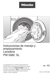 Miele PW 5082 XL Instrucciones De Manejo Y Emplazamiento