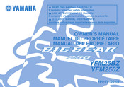 Yamaha YFM25BZ 2009 Manual Del Propietário